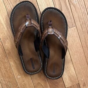 Clarks Brown Leather Sandals